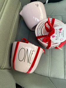 🎀 Rae Dunn ROSA Keramik Messbecher Set 🧁 4-teilig verschachtelt NEU 🎉 SCHNELLER VERSAND 💌 - Bild 1 von 4