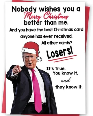 Funny Christmas Card for Wife Husband, Humor Gifts Women FY-121  - Image 1 of 4