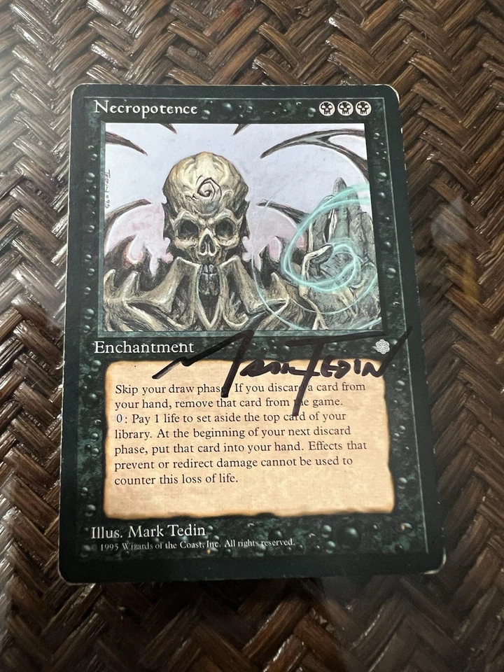 Mtg. Necropotence. Ice Age. Signed. Played. - Image 1 of 1
