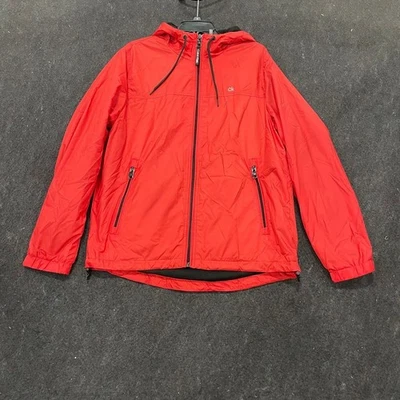 Cortavientos con capucha forrada de lana CALVIN KLEIN para hombre talla M roja CM234687 Foto 1 de 4