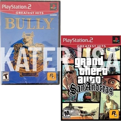 Bully Greatest Hits+Grand Theft Auto: San Andreas (Greatest Hits) PS2 New Bundle - Image 1 of 4