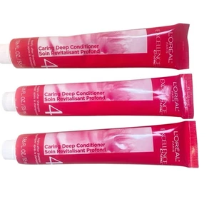 Loreal Excellence Creme #4 Lot of 3 Caring Deep Conditioner 1.86 fl oz 55 ml EA - Picture 1 of 7