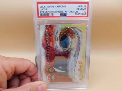 #d /25 PSA 10 JAY-Z XFRACTOR 2005-06 Topps Chrome Premium Performers Relic POP 2 - Image 1 of 4