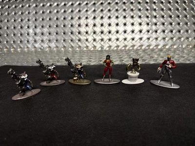 Nano Metalfigs Guardianes de la Galaxia Groot, Star Lord, Gamora, Rocket (6) Como Nuevo Foto 1 de 4