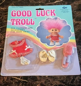 Vntg Russ TROLL Doll Good Luck FUN CLOTHING & Access Dress For 6" Troll NOS - Picture 1 of 2