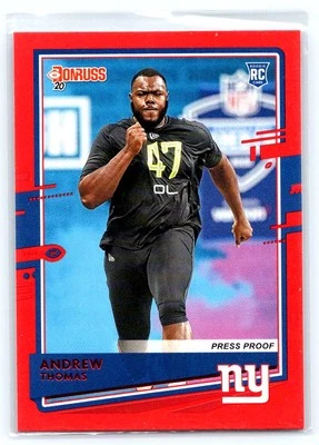 Andrew Thomas 2020 Donruss Press Proof Red #253 - Image 1 of 2