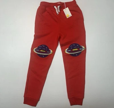 Pantalones deportivos Mini Boden para niños talla 7Y Space Galaxy rojos con cordón cintura Foto 1 de 4