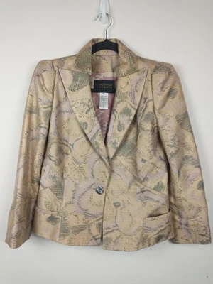 Blazer Christian Lacroix Vintage Mujer 38 Seda Metálico Jacquard Francia Años 90 Foto 1 de 4