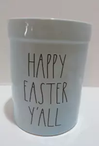 RAE DUNN NEU "HAPPY EASTER Y'ALL" BLAU CROCK CANITSTER 6,25" X 8" - Bild 1 von 4