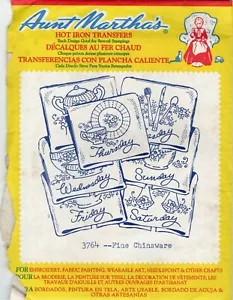 Transferencias vintage de tía Martha's # 3764 PORCELANA FINA sin usar - Imagen 1 de 6