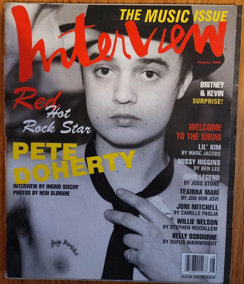 INTERVIEW MAGAZINE AUG 2005 DOHERTY HEDI LEGEND OSBOURNE LIL' KIM NELSON BRITNEY - Image 1 of 1