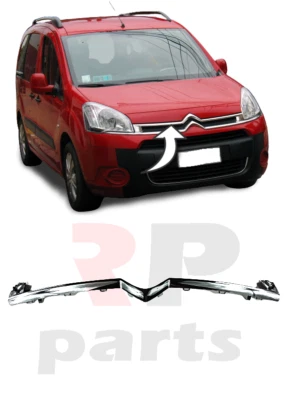FOR CITROEN BERLINGO 2012 - 2015 NEW FRONT BUMPER GRILLE UPPER CHROME TRIM PART - Image 1 of 4