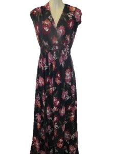 Floral Print Sleeveless Smocked Maternity Dress Isabel by Ingrid S New - Picture 1 of 4