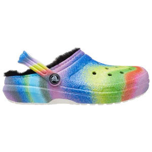 Crocs Classic Rainbow Lined Clogs Kids Grade School Unisex MSRP $55 - Picture 1 of 5