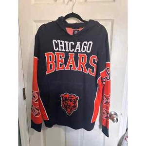 Felpa con cappuccio pesante uomo donna vintage NFL Team Apparel Throwback maglione argilloso L - Foto 1 di 8