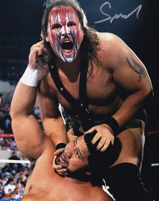 Foto 8x10 firmada por Demolition Smash lucha libre profesional WWF Barry Darsow WCW WWE 1 Foto 1 de 4