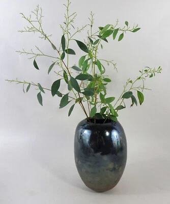 House Doctor Vase Mirror 19 cm blau grau Glasvase Blumenvase Glas Deko - Bild 1 von 3