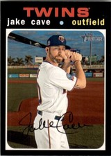 2020 Heritage High Number Base Short Print SP #710 Jake Cave - Minnesota Twins!