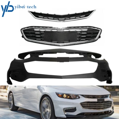 For 2016 2017 2018 Chevrolet Malibu Front Upper&Lower Grille+Front Bumper Cover Foto 1 de 4