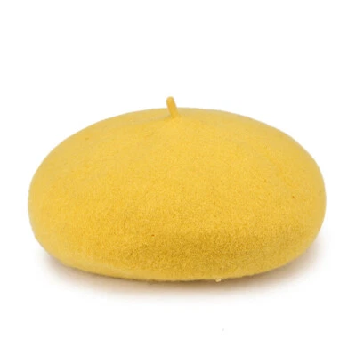 Gorro boina EE. UU. Calentador de invierno Sombreros de artista francés Gorras de esquí 95 % lana Color liso Foto 1 de 4