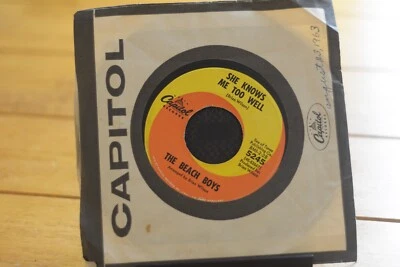THE BEACH BOYS "SHE KNOWS ME TOO WELL" 45 RPM 7" VG RECORD [A6-211] BRIAN WILSON Foto 1 de 4