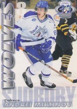 2001-02 Sudbury Wolves Team Issue # ANDREI MIKHNOV