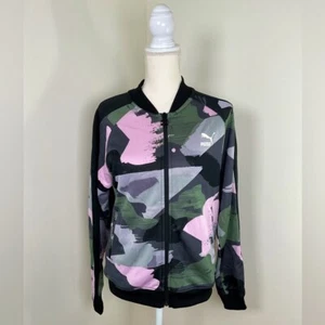 WOMENS PUMA CLASSICS T7 AOP TRACK JACKET Size Medium Camouflage - Picture 1 of 16