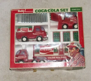 Rare 1976 Buddy L Coca-Cola Truck Set #4973D New Old Stock JAPAN "Sturdy Steel" - Picture 1 of 6
