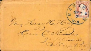 Portland ME H. H. Hays Drug Store 1854 Railroad Eastern Railroad Cancel Cover - Picture 1 of 1