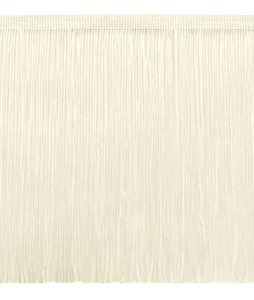 Chainette Fringe Trim 8 inch, Style# CF08, Color# OW - Off White Ivory [5 Yards] - Picture 1 of 1