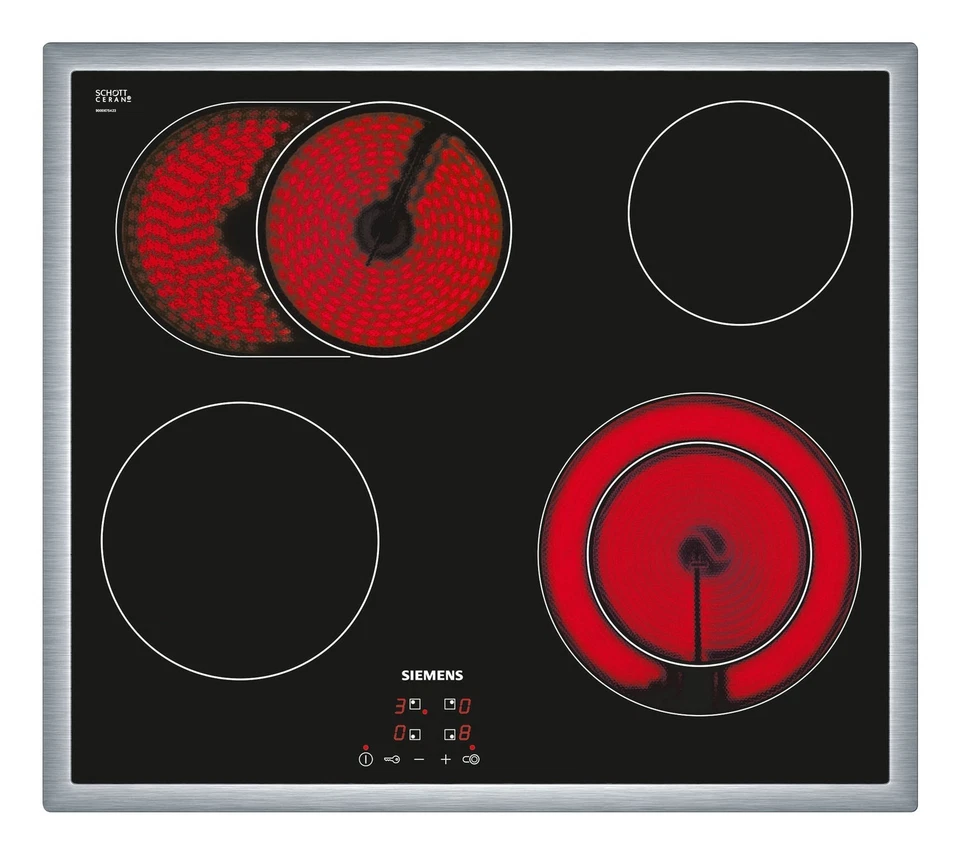 Siemens ET645HN17E Edelstahl - 60 Cm Kochstelle Glaskeramik