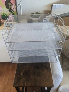 Design Ideas Mesh Stackable Letter Trays SET oF 4 - Picture 1 of 3