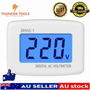 Thunder Tools AC 80-300V LCD Digital Voltmeter Plug-Type Volt Gauge Meter - Picture 1 of 6