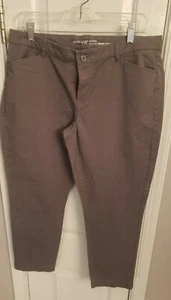 Pantaloni alla caviglia Khakis By Gap "Slim City Khaki" grigio ciottoli donna taglia 12R - Foto 1 di 12