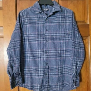 Herren Größe Small Eddie Bauer Langarm Flanell blau kariert - Bild 1 von 4