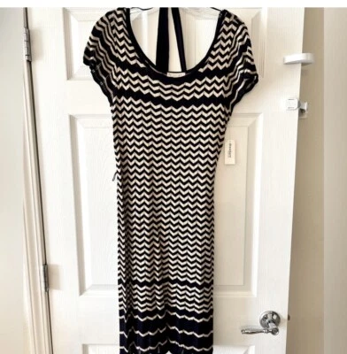 Новый с Ярлыками Dressbarn темно-синий/желтовато-коричневый с подкладкой платье - Изображение 1 из 4