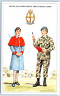 Postcard Queen Alexandra's Royal Army Nursing Corps Uniforms