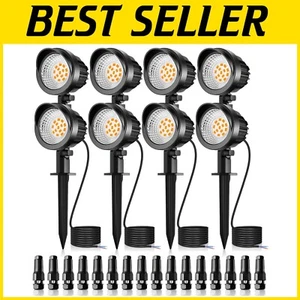 Cozy 800lm LED Landscape Lighting - 12V/24V, Adjustable Warm White Spotlights - Picture 1 of 11