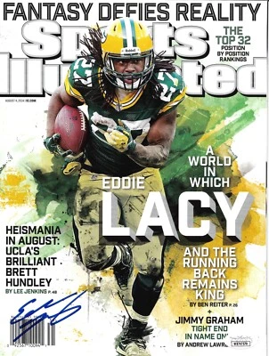 REVISTA COMPLETA ILUSTRADA DEPORTIVA EDDIE LACY firmada Green Bay Packers con certificado de autenticidad JSA Foto 1 de 2
