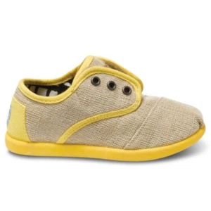 Size 7.0 Kids Toms Tiny Cordones Yellow Maddox Shoes - Picture 1 of 1