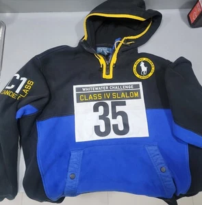 Polo Ralph Lauren CANOE C1 RIVER SLALOM 1/4 Zip Fleece SWEATSHIRT JACKE LARGE - Bild 1 von 12