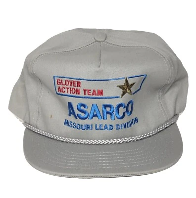 Sombrero Snapback Gris De Colección ASARCO MO División Líder Minería Equipo de Acción Barbijo Foto 1 de 4