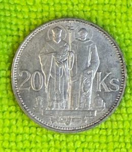 1941 Slovacchia 20 Corun Argento FDC Moneta Tipo ERA SECONDA GUERRA MONDIALE con Croce Cecoslovacchia - Foto 1 di 2