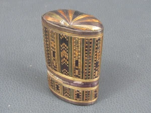 Antique Napoleonic prisoner of war straw work matchbox vesta case - Picture 1 of 12