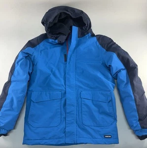 Lands End Squall Insulated Blue Winter Coat Jacket Large 14-16 Hood Kids Youth - Picture 1 of 14