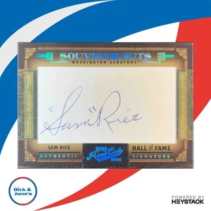 2005 Playoff Prime Cuts Sam Rice Souvenir /27 #SC-18 Auto - Picture 1 of 10