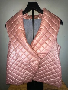 Soft Surroundings Snowling Diamond Quilted Ladies Puffer Vest Medium - Picture 1 of 4