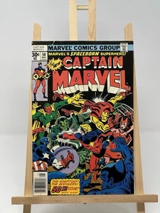 CAPTAIN MARVEL #50 Marvel 1977 Bronze 1st Dr. Minerva Minn-Erva - Foto 1 di 8