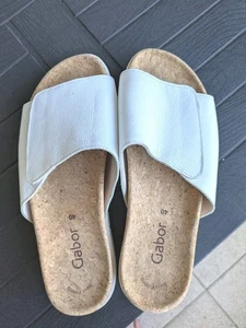 Sandalen Gabor Pantolette Echtes Leder weiß sehr guter Zustand Gr.40 bequem - Bild 1 von 5