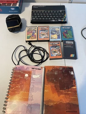 Sinclair ZX Spectrum Rubber Keys With Games Books Etc - Image 1 of 4